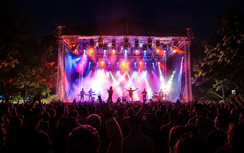 Live stage at night